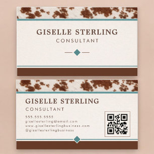 Cowgirl Western QR-code Visitekaartje