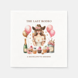 Cowgirl Western Rodeo Bachelorette Vrijgezellenfee Servet