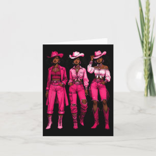 Cowgirl Western Rodeo Melanin Juneteenth Black Zij Kaart