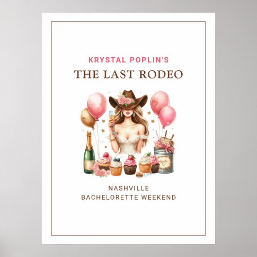 Cowgirl Western Rodeo Poster (Voorkant)