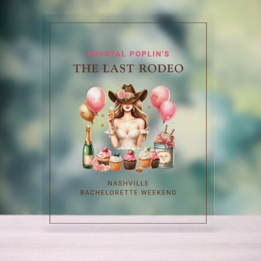 Cowgirl Western Rodeo Tablett (Neutre)