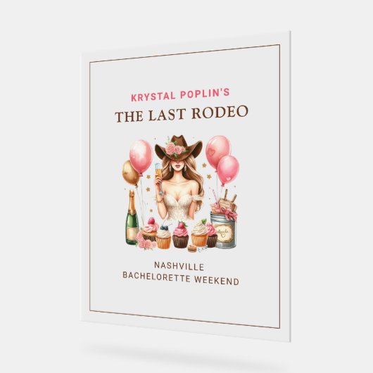 Cowgirl Western Rodeo Tablett (Angle)