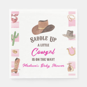 Cowgirl Western Rodeo Wild West Baby shower Servet