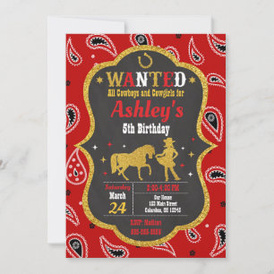 Cowgirl Western Wilde Westen Feest Verjaardag Kaart
