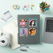 Cowgirl Westerne esthetische Stickers (iPad Cover)