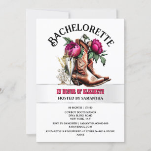 Cowgirl westerne laarzen magenta bruin bubbly chic kaart