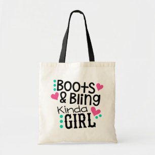 Cowgirl Westerne prinses Cowboy Boots Tote Bag