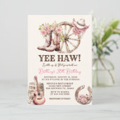 Cowgirl Westerne Verjaardag 21e, 30e, 40e Kaart (Staand voorkant)