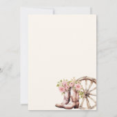 Cowgirl Westerne Verjaardag 21e, 30e, 40e Kaart (Achterkant)