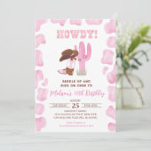 Cowgirl Wild West Western Invitations d'anniversai (Debout devant)