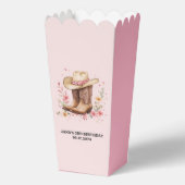 Cowgirl Wildflowers Bash Verjaardag | Roze Western Bedankdoosjes (Achterkant)