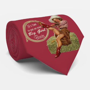 Cowgirl zette je grote laarzen aan stropdas