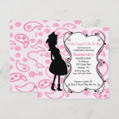 Cowgirl Zwangere mama om Baby shower uit te nodige Kaart (Voorkant / Achterkant)