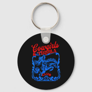 Cowgirls En Tequila Vintage Staart Grappige Tequil Sleutelhanger