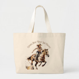 Cowgirls maken stoer grote tote bag