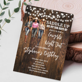 Cowgirls Night Out Western Land Verjaardag Kaart