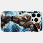 Cowgirl's rustige rust naast het maanverlichte mee Case-Mate iPhone case (Achterkant (horizontaal))