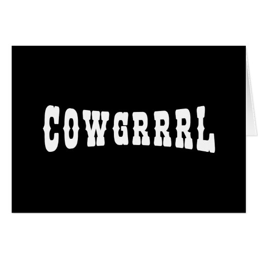 COWGRRRL KAART (Voorkant Horizontaal)