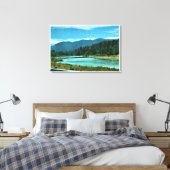 Cowlitz River, Randle, Washington Canvas Afdruk (Insitu (Slaapkamer))