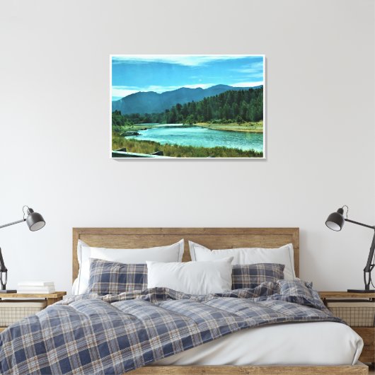 Cowlitz River, Randle, Washington Canvas Afdruk (Insitu (Slaapkamer))