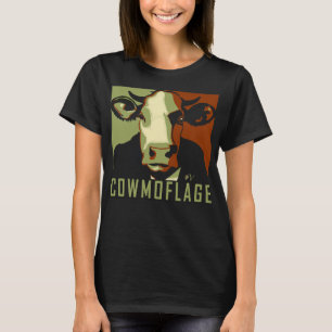 Cowmoflage Fun Pop Art Geïnspireerd Koe Tshirt