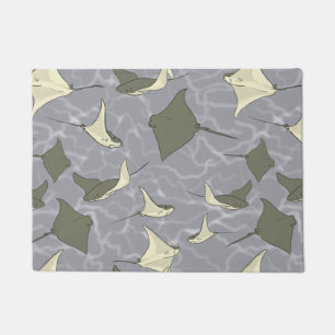 Cownose Stingray Ocean Pattern Deurmat