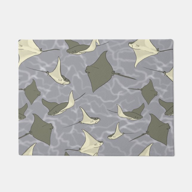 Cownose Stingray Ocean Pattern Deurmat (Voorkant)