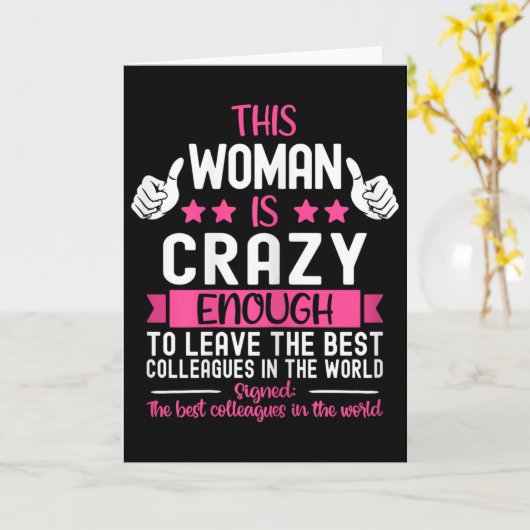 Coworker Leaving Job, Going Away, Coworker Quittin Kaart (Gele Bloem)