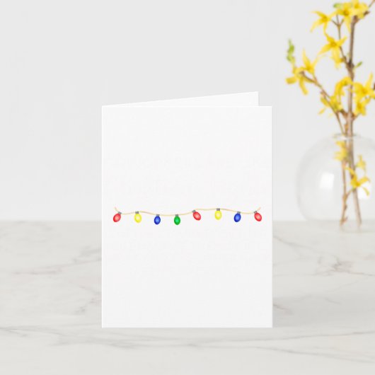 Coworkers Are Like Christmas Lights Funny Coworker Kaart (Gele Bloem)