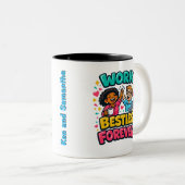 Coworkers Bestie Personalized Two-Tone Mug (Devant droit)