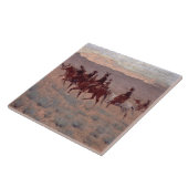 Cowpunchers (w/c op papier) tegeltje (Zijkant)