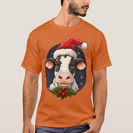 Cows Christmas friends T-shirt (Voorkant)