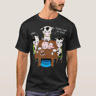 Cows with Veal Funny Vegan Apparel for Activist Pu T-shirt