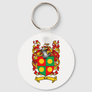 COX FAMILY CREST - COX COAT OF ARMS SLEUTELHANGER
