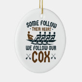 Coxswain, het grappige roeiende team... volgen onz keramisch ornament (Rechts)
