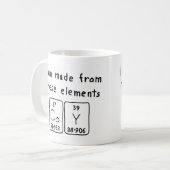 Coy nom de table périodique mug (Devant gauche)