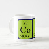 Coy nom de table périodique mug (Devant gauche)