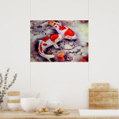 Coy Pond  Japanse kunst Poster (Keuken)