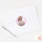 Coy Victoriaans Lady "Betty Lu" Ronde Sticker (Envelop)