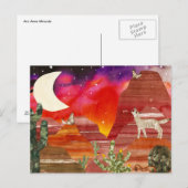 Coyote Canyon Night Sangen Briefkaart (Voorkant / Achterkant)