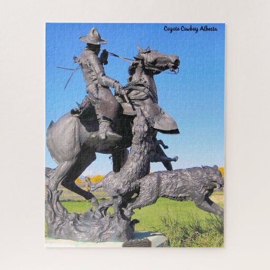 Coyote Cowboy Alberta Legpuzzel (Verticaal)