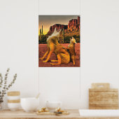 Coyote Coyote Howling Poster (Keuken)