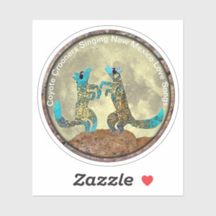 Coyote Crooners Singing New Mexico Love Sangen Sticker