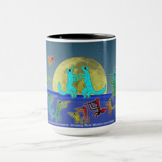 Coyote Crooners Singing New Mexico Love Songs Mug (Centre)