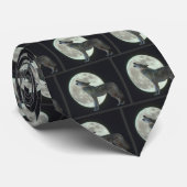 Coyote Howling bij de maan Stropdas (Opgerold)