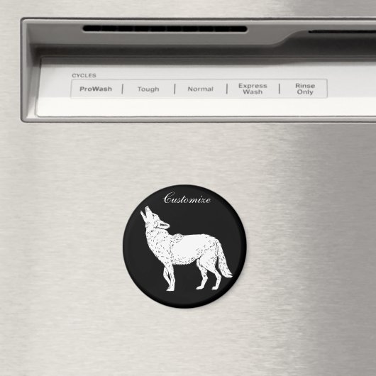 Coyote Howling Thunder_Cove Magneet (Insitu (Vaatwasser))