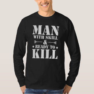 Coyote Hunting Man met vaardigheden en klaar om 2 T-shirt