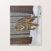 "Coyote in the Pines" Puzzle Legpuzzel (Verticaal)