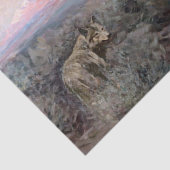 “Coyote Moonrise” van Frank Tenney Johnson Tissuepapier (Detail)