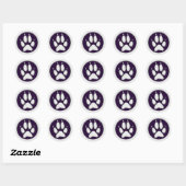 COYOTE PAW PRINT RONDE STICKER (Vel)